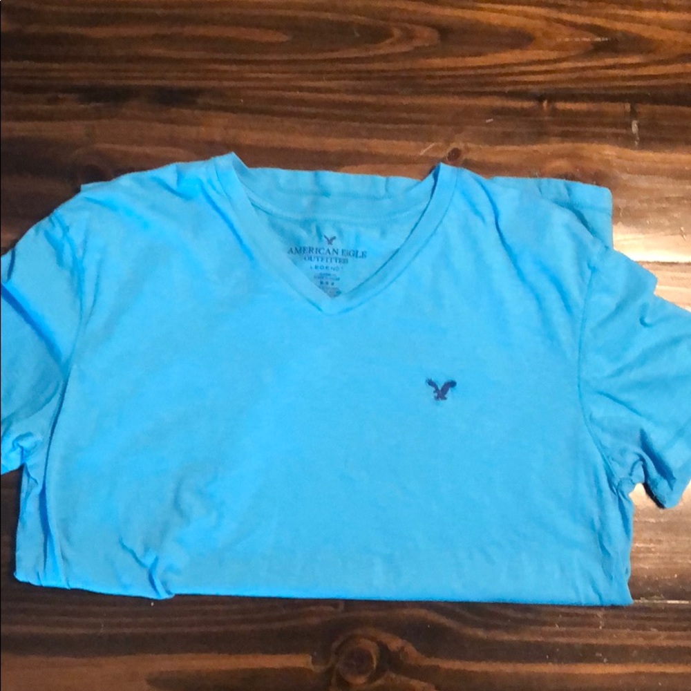 Men’s Short Sleeve American V Neck T Shirt